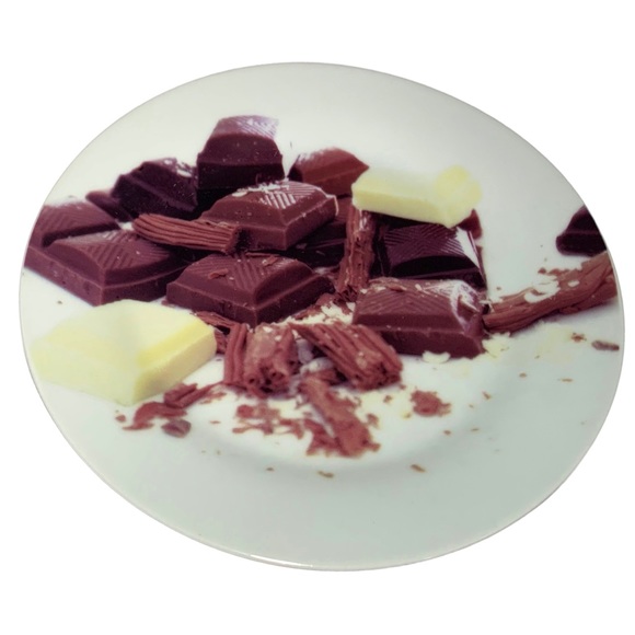 NIB Stokes Chocolate Treat Porcelain Dessert Serving Plates Set of 4 - Picture 6 of 8